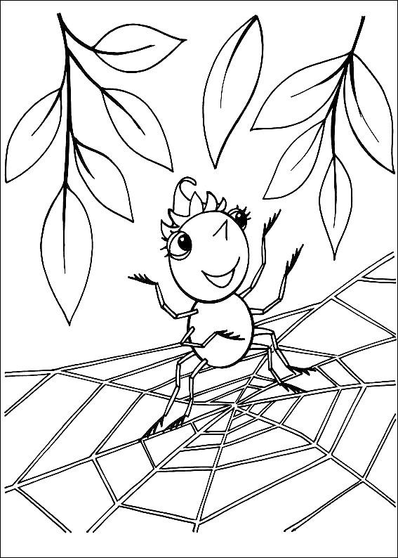 desene de colorat paianjen